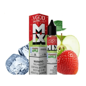 سالت وی گاد سیب توت فرنگی یخ میکس_Vgod Mix apple strawberry ice SaltNic