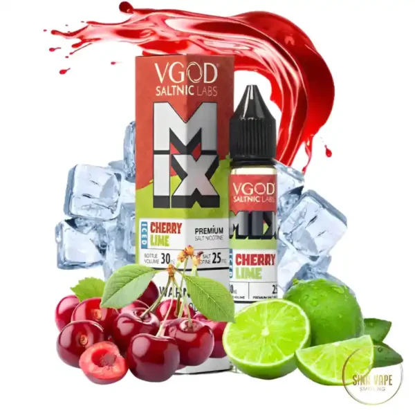 سالت وی گاد آلبالو لیمو یخ میکس_Vgod Mix apple strawberry ice SaltNic