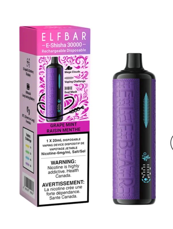 ویپ یکبارمصرف دکترویپ انگور نعنا _ Dr.Vapes Grape Mint Elf Bar disposable vape