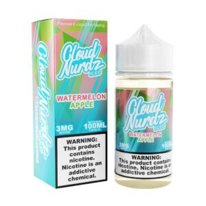 فری جویس کلودنوردز سیب هندوانه یخ - Cloud Nurdz Apple Watermelon iced Free Juice 100 ml