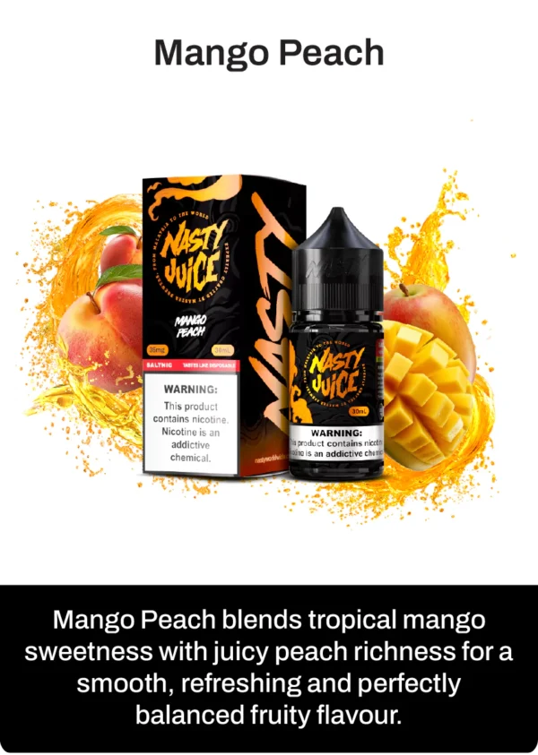 سالت نستی سری اسموت انبه هلو _ Nasty Smooth Series Mango Peach Salt nic