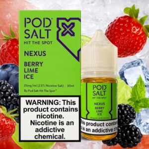 پاد سالت میکس انواع توت و لیمو و یخ _ Pod salt nexus Berry Lime Ice