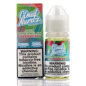 سالت کلود نوردز توت فرنگی هندوانه یخ_Cloud Nurdz Sour Watermelon Strawberry Salt