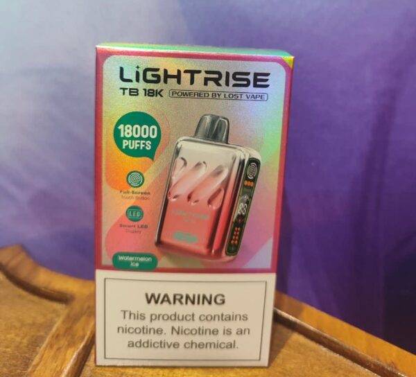 پاد یکبارمصرف لاست ویپ 18000 پاف هندوانه یخ _ Lost Vape LightRise watermelon ice disposable pod