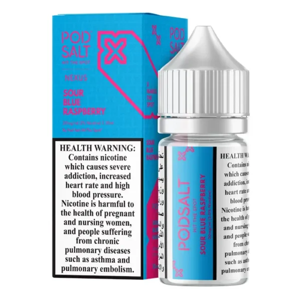 پاد سالت بلوبری تمشک _ Pod salt Sour blue raspberry